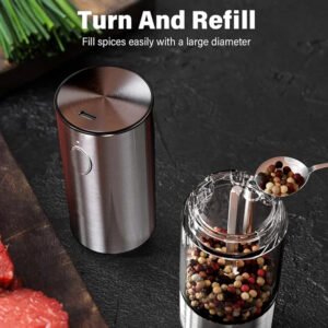 GlowSpice Stainless Steel Electric Grinder Duo