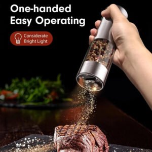 GlowSpice Stainless Steel Electric Grinder Duo